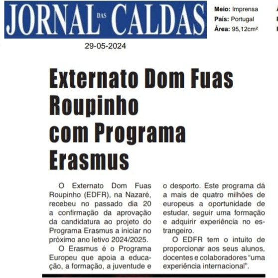 O EDFR é notícia no Jornal das Caldas!